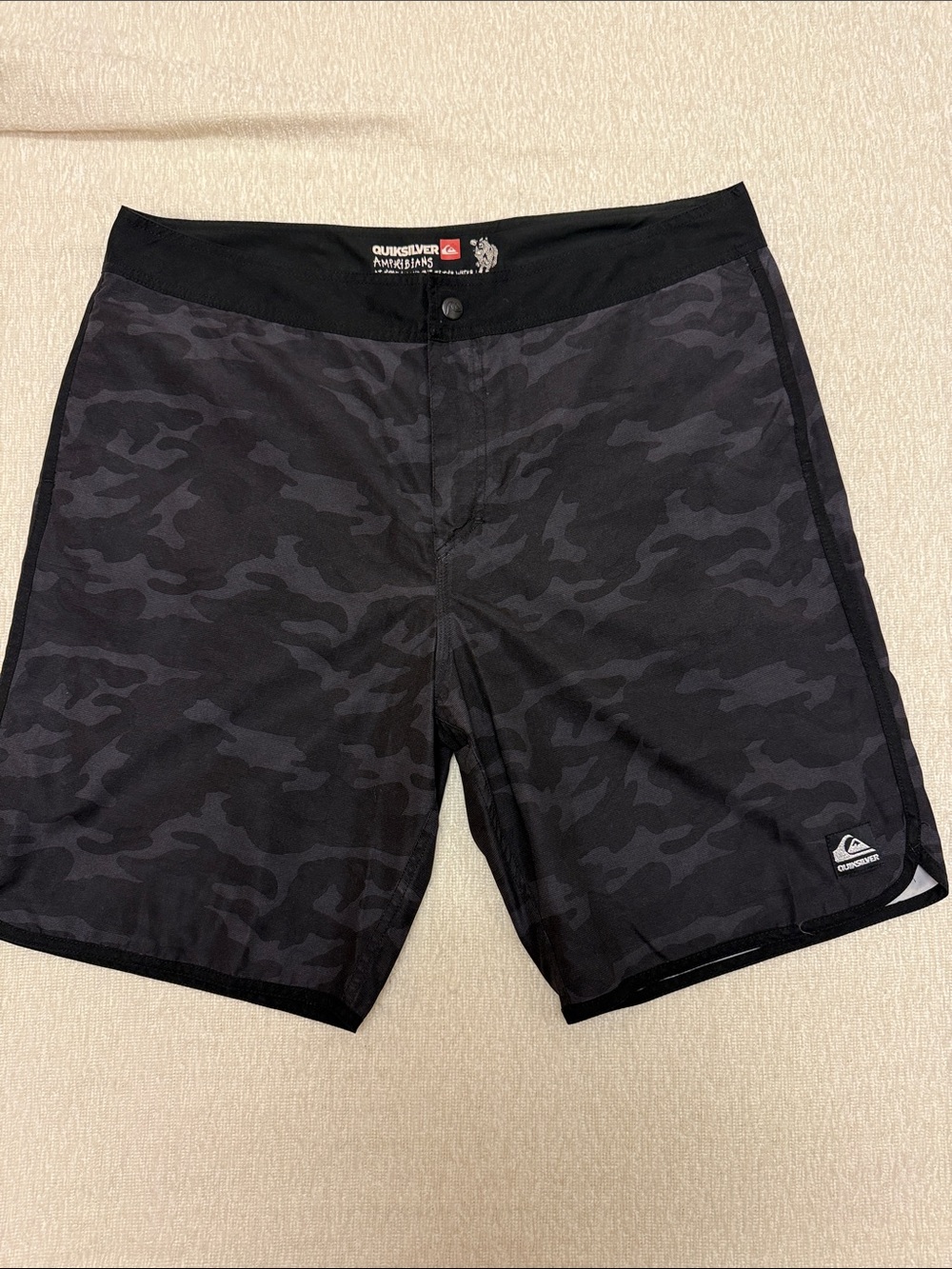 Quiksilver Black & Charcoal Camo Board Shorts